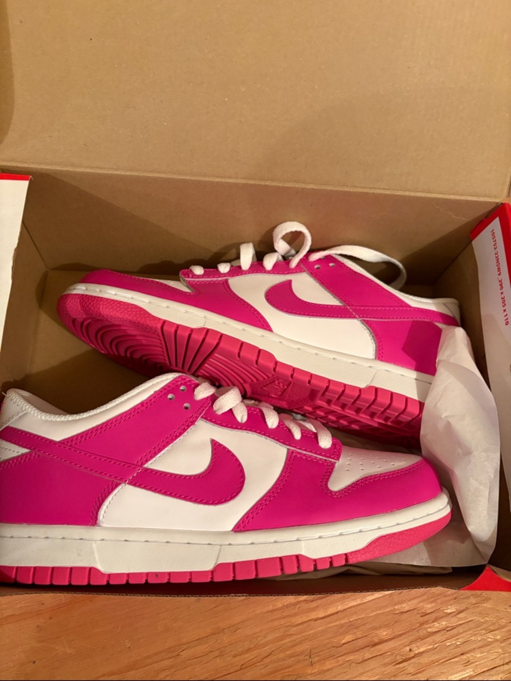 Nike Dunk Low Kid’s Hot Pink and White Low-Top Sneakers